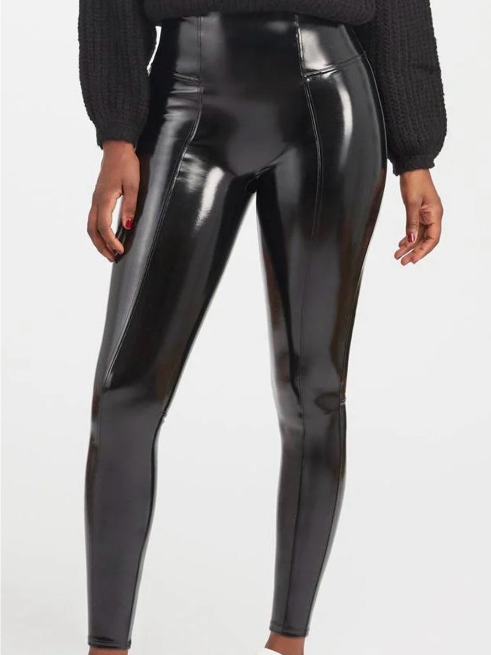 NWT - SPANX Faux Patent Leather Leggings – Size Medium